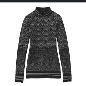 Athleta half zip diamond wool shirt or layer. Size medium